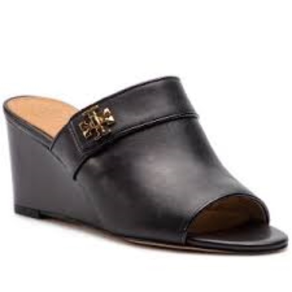 TORY BURCH Kira Open Toe Mule in Black - Picture 1 of 2